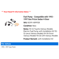thumbnail image 2 of Fuel Pump - Compatible with 1993 - 1997 Geo Prizm Sedan 4-Door 1994 1995 1996, 2 of 2