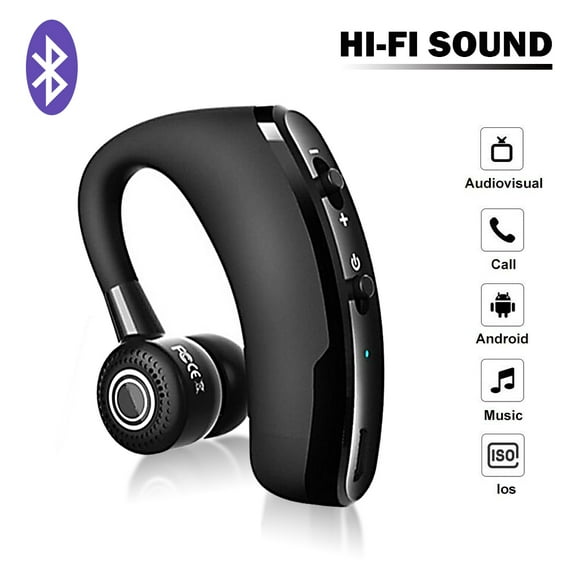 Bluetooth Headphone, Handsfree Call Earpiece Wireless Noise Cancelling Earphone with Mic 18-Hr Playing Time for Business/Office/Driving