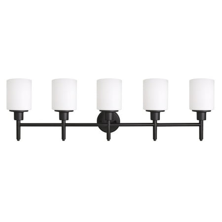 

Design House Aubrey Vanity Light in Matte Black 5-Light
