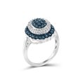 thumbnail image 2 of JewelersClub 0.925 Sterling Silver 1.00 Carat Blue & White diamond Ring for Women | Diamonds for Everyday Womens Wear, 2 of 4