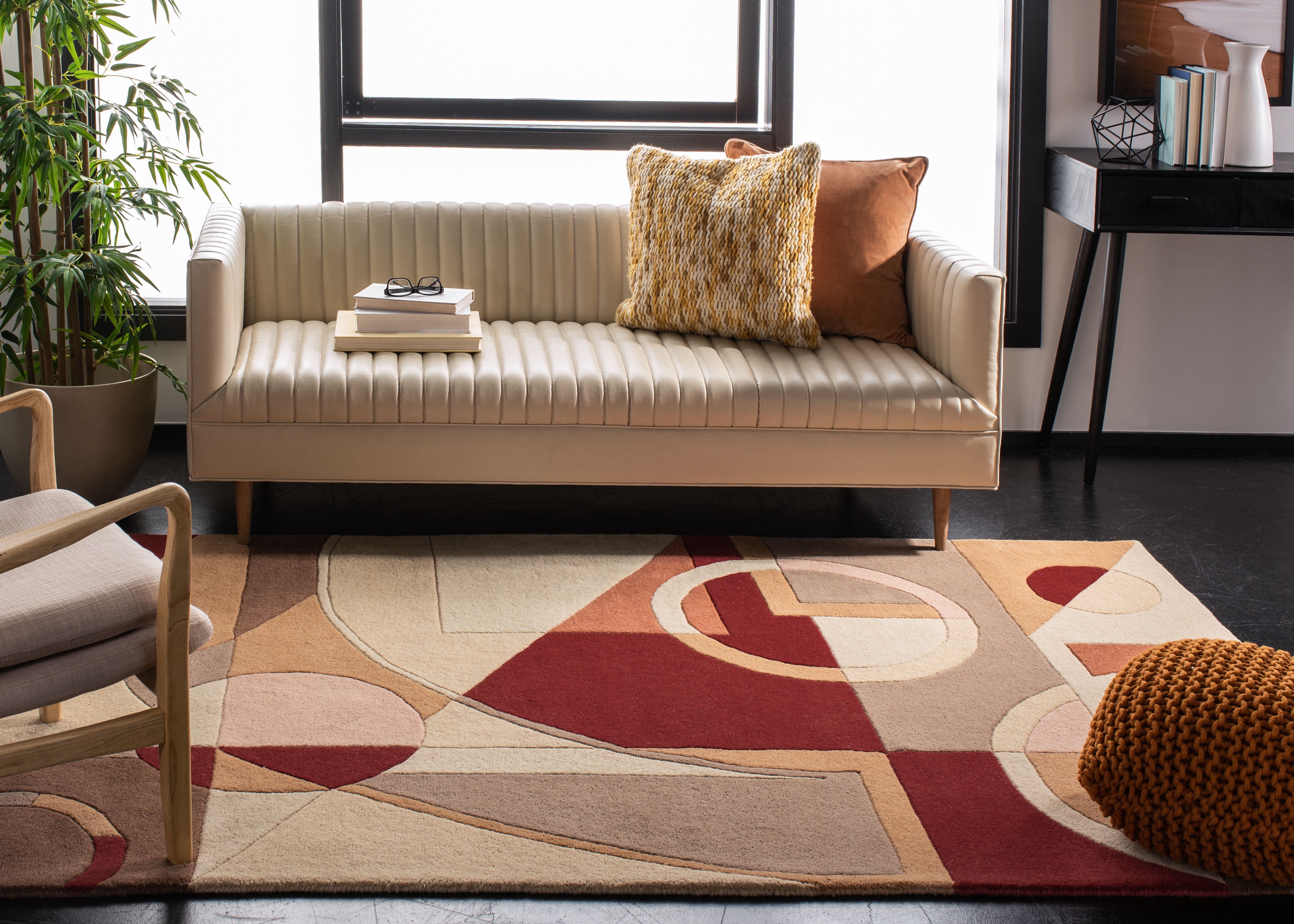 SAFAVIEH Rodeo Drive Clarissa Abstract Wool Area Rug, Beige/Multi, 2'6" x 4'