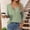 Green, variant on Womens T Shirts Spring Summer Casual Basic Tees Fashion Loose Long Sleeve V-Neck Striped Top