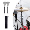 thumbnail image 4 of 1Pair Drum Wire Brushes Retractable Drum Wire Stick Drum Stick Brush with Comfortable Handles Drum Accessories, 4 of 4