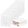thumbnail image 2 of 10Pcs Thickened Kraft Paper Bags White Paper Gift Bags Shopping Bags with Handles Recyclable Goody Bags for Gift Birthday Wedding Party Celebrations 4.72×2.36×6.3 Inch, 2 of 6