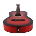 thumbnail image 4 of LAGRIMA Beginners Acoustic Guitar w/Guitar Case, Strap, Tuner & Pick Steel Strings Red, 4 of 7