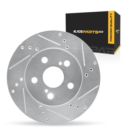 KarParts360 For Toyota Prius Prime 2017 2018 2019 Brake Rotor Front, Passenger Side | Cast Iron | Vented | 25 Millimeters/0.98 Inches Nominal Thickness | 255 Millimeters/10.04 Inches Outside Diameter