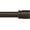 Antique Bronze, variant on Curtain Rods for Windows 16 to 28 or 40 Inches Max Adjustable Length 1 Inch Diameter Window Curtain Rod with Aluminium Finials, Black