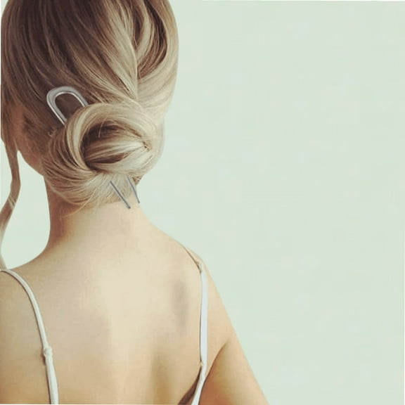 Large French Hair Pin - 5.5Inch U-shaped Hair Sticks for Thick Long Hair (Pack of 2)