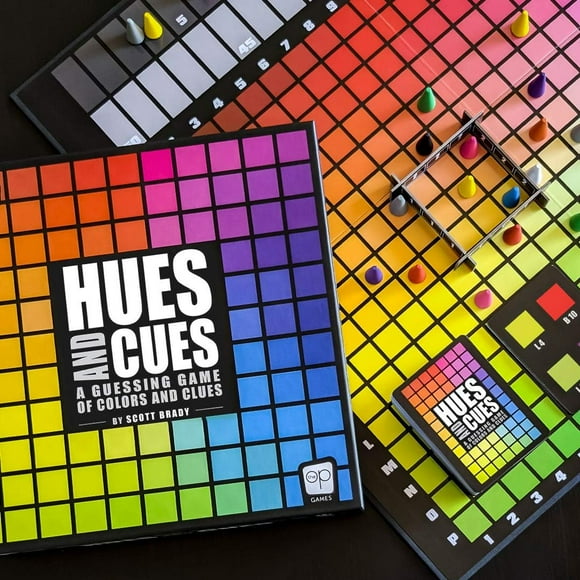 Family Board Game Hues and Cues, 3–10 Player Color Guessing Party Game, Ages 8+, Connect Clues to 480 Vibrant Squares, Creative Group Fun for Family and Friends