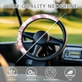 thumbnail image 3 of ZUXONGSY Pink Cow Print Golf Cart Steering Wheel Cover Car Interior Accessories Universal Club Car Steering Wheel Cover Feels Good in Handling Steering Wheel Cover Gifts for Women Girls, 3 of 7