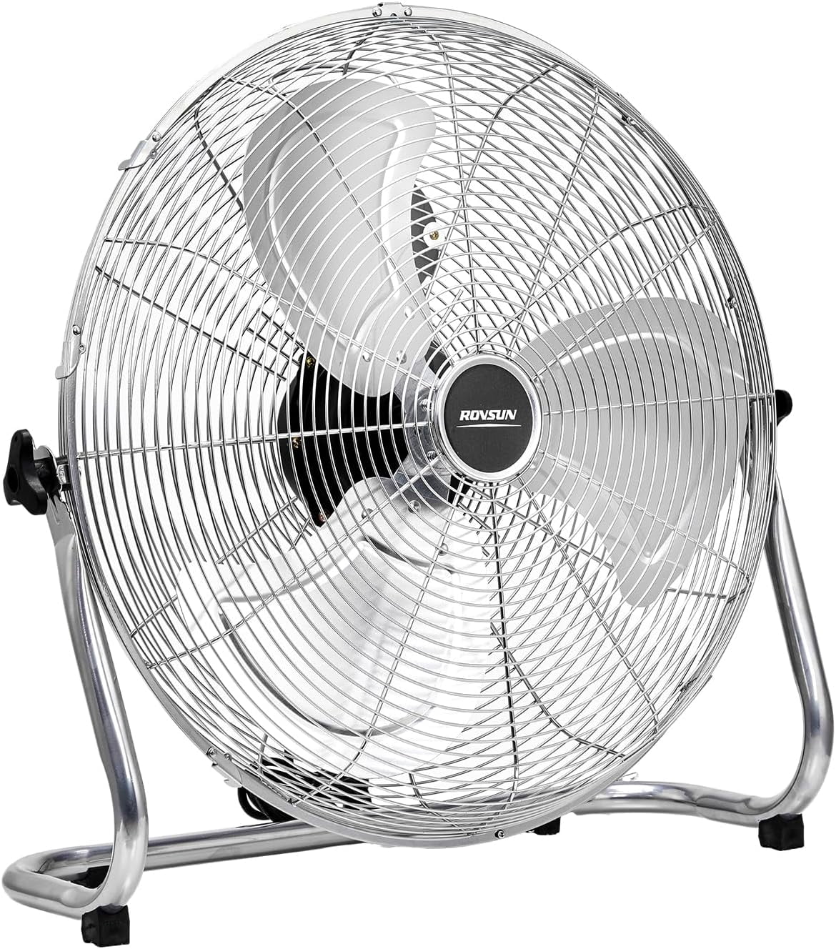 VINGLI 20'' Floor Fan, High Velocity Box Fan, UL Listed Heavy Duty Metal Floor Fan, High Power Industrial Fan with Adjustable Tilt, Metal Box Fan for Garage, Gym, Bedroom, Shop