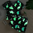 thumbnail image 3 of Toddler Girls Luminous Pajamas Summer Clothes Set Butterfly Printed Sleepwear Kids Shorts Pjs Set 1-8 Years, 3 of 8