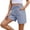 Blue, variant on Womens Sweat Shorts Polyester-Cotton Blend Casual Long Knee Length High Waisted Stretch Wide Leg Relaxed Fit Womens Running Shorts Green,S