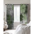 thumbnail image 2 of Sage Green Grey Blackout Curtains for Bedroom, Abstract Art Oil Painting Modern Geometric Room Darkening Window Drapes for Living Room, Thermal Insulated Grommet Curtains, 52x45 inch, 2 Panels, 2 of 9