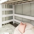 thumbnail image 4 of Max & Lily Solid Wood Modern Farmhouse High Loft Bed, Twin Bed Frame For Kids, White Wash, 4 of 9