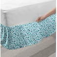 thumbnail image 2 of Teal Bed Skirt, Abstract Style Scattered Mosaic Shapes in Blue Tones Rhombus, Elastic Bedskirt Dust Ruffle Wrap Around for Bedding Decor, 4 Sizes, Slate Blue Turquoise, by Ambesonne, 2 of 2