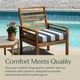 thumbnail image 2 of Outdoor Cushion Set 20" x 20", Cabana Stripe Blue & White Dining Patio Cushions, 2 of 10