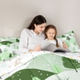 thumbnail image 4 of Manfei Green Queen Comforter Set Xmas Tree Comforter Sets Queen, Cream Green 3-Pieces 1 Comforter and 2 Pillowcases, Xmas Reversible, 4 of 6