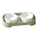 thumbnail image 3 of Comederos elevados de cerámica para gatos, antideslizantes, para gatos. verde, 3 of 9