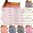 thumbnail image 3 of WXLWZYWL Women Plaid Pajama Shorts Elastic High Waist Ruffle Hem Lounge Sleep Shorts with Side Pockets Summer Casual Bottoms, 3 of 6