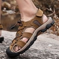 thumbnail image 6 of LASUDRAA Mens Closed Toe Outdoor Sandals Waterproof Hiking Sport Sandals with Non-Slip Sole, 6 of 8