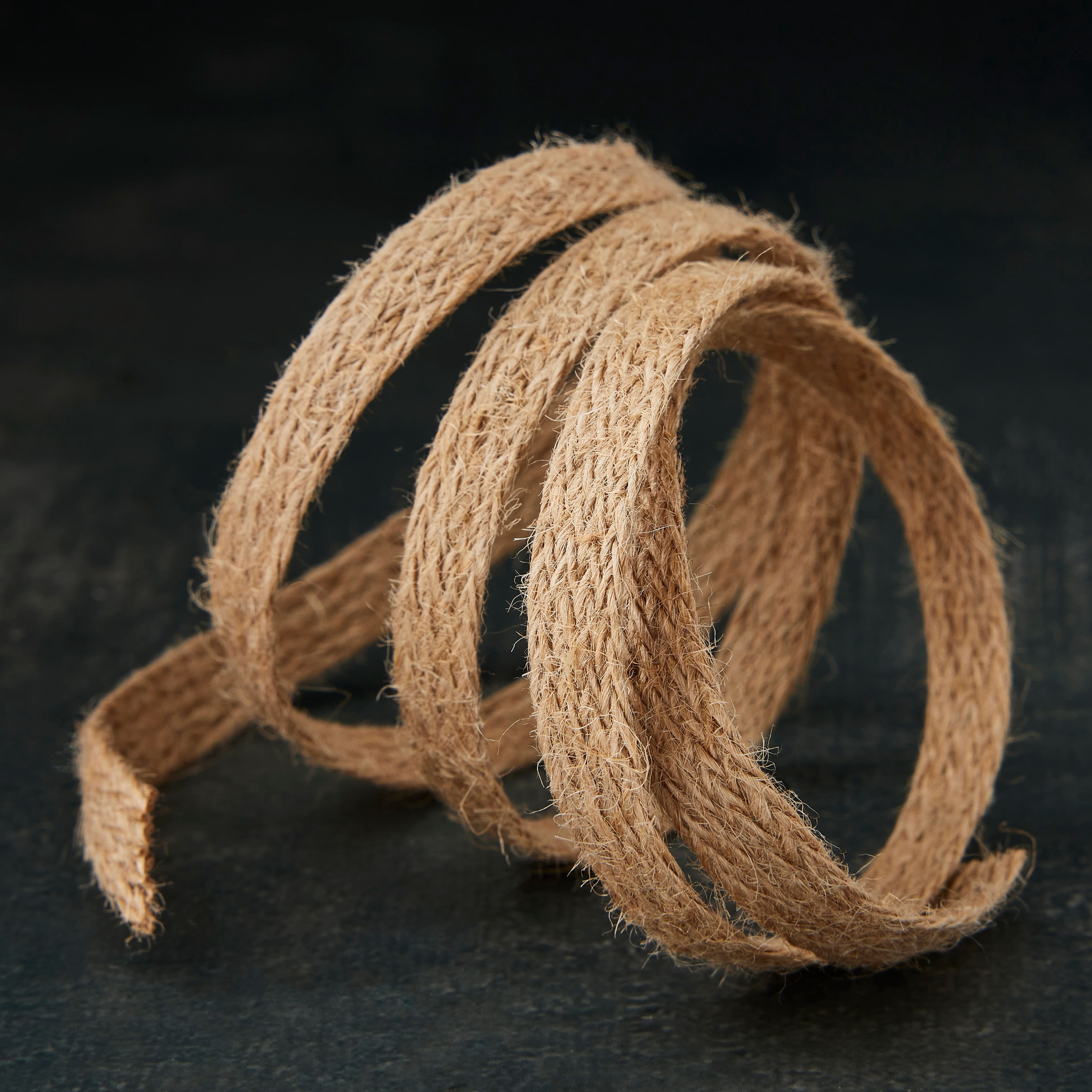 Celebrate It 7/16" x 7yd. Natural Jute Ribbon - Braided, Non-Wired, Ideal for Gift Wrapping, Baskets & Rustic Decor, 12 Pack