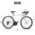 thumbnail image 3 of Hykolity Road Bike, 700C Hybrid Bikes with 14 Speed Drop Bar, High Carbon Steel City Commuter Bicycle, Urban Adult Bike with Caliper Brakes, Racing Bicycle for Men and Women, White, 3 of 9