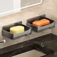 thumbnail image 3 of Hyasfey 2 Pcs Porte-Savon Mural pour Douche, Design Creux, Installation Simple, 3 of 8