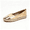 Gold, variant on Women Loafers Flats Cap Toe Woven Trim Comfort Slip On Women Shoes