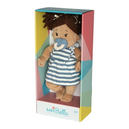 Manhattan Toy Baby Stella Beige with Brown Hair 15 Soft First Baby Doll