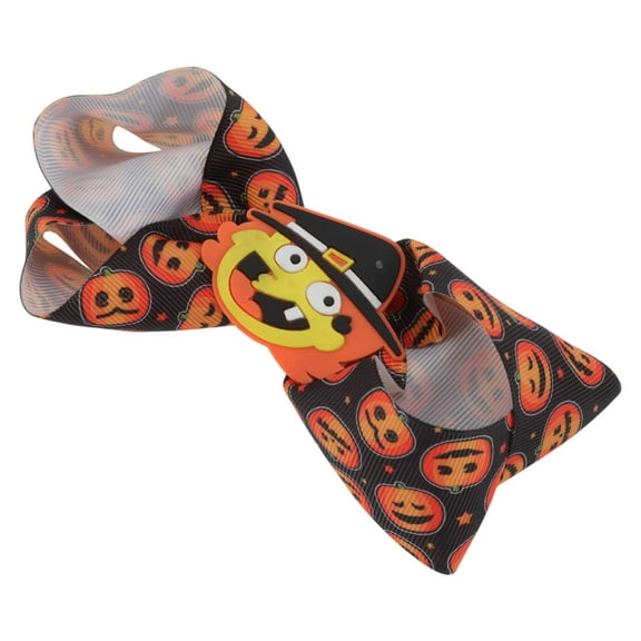 Unique Bargains 1 Pc Duckbill Clip Halloween Cartoon Hair Clip for Women Orange Black