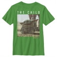 thumbnail image 1 of Boy's Star Wars The Mandalorian The Child Frame  T-Shirt - Kelly Green - X Small, 1 of 2