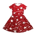 thumbnail image 6 of Grblisyd 4th of July Dresses for Girls USA Patriotic Short Sleeve Dress American Flag Crew Neck A Line Dress Independence Day Outfit with Pockets 7-8y, 6 of 6