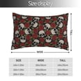 thumbnail image 2 of Fuzoiu Red Rose Skull Print Pillow Case with Hidden Zipper,Pillow Covers,Soft and Comfortable Pillowcase-20"x30", 2 of 6