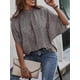 thumbnail image 2 of Women's Blouse Casual Print Batwing Sleeve Tops Elegant Chiffon Loose T-Shirt, 2 of 5