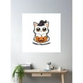thumbnail image 2 of Happy Meowween Poster Wall Art, Modern Wall Decor For Living Room Bedroom, 30x30 UNFRAMED, 2 of 3
