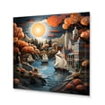 thumbnail image 2 of Designart "Of Adventure Port Port wall art III" Port Landscape Metal Art Print, 2 of 5