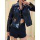thumbnail image 3 of -Chaqueta corta con estampado Floral para mujer, abrigo de piel sintética con cremallera, color negro, estilo Retro, para primavera y otoño, 3 of 5