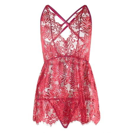 

Outfmvch womens pajama sets Women s Lace Tight Halter Dress Underwear Pajamas Sleepwear lingerie for women