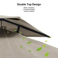 thumbnail image 5 of PURPLE LEAF Outdoor Cantilever Umbrellas with Base Square Large Patio Umbrella Offset Umbrella with 360°Rotation Tilting And Hanging Double Top, 10FT,Taupe, 5 of 17
