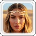 thumbnail image 1 of wonima44 Aukmla Boho Sequins Head Chain Festival Headpiece Hair Chains Fashion Headband Hair Jewelry for Women and Girls, 1 of 1