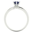 thumbnail image 4 of Clara Pucci 14K White Gold 0.5ct BlueSapphire Solitaire Ring for Women, 4 of 8
