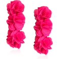 thumbnail image 6 of 3 Layers Fabric Flower Earrings Elegant Handmade Bohemian Style Jewelry for Women Soft Fabric Floral Earrings, 6 of 10