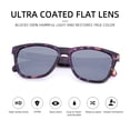 thumbnail image 2 of Gafas de sol COLOSSEIN Vintage de montura cuadrada con lentes UV400 morados, 2 of 5