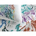 thumbnail image 3 of Ambesonne Colorful Quilted Coverlet 3 Pcs, Feathers Eyes Vision, Queen Size, Multicolor, 3 of 4