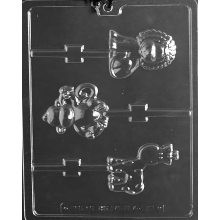 Monkey, Giraffe, Lion Lolly Chocolate Mold - A151 - Includes Melting & Chocolate Molding