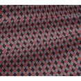 thumbnail image 4 of oneOone Cotton Jersey Gray Fabric Argyle Check Craft Projects Decor Fabric Printed By The Yard 58 Inches Wide, 4 of 4