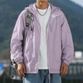thumbnail image 4 of Men's UPF 50+ Sun Protection Hooded Jacket, Lightweight Quick Dry Loose Fit Outdoor Windbreaker, Unisex Casual Summer Thin Coat Pink, 4 of 6
