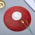 thumbnail image 5 of Uranda Round Placemat 15" Round, for Dining Table Kitchen Decor, Holiday & Easter Placemats, Non-Slip Heat Resistant (Red), 5 of 6