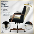 thumbnail image 6 of Finch Neo One Ergonomic Mid Back Office Chair in Soft Velvet Upholstery Black, 6 of 8
